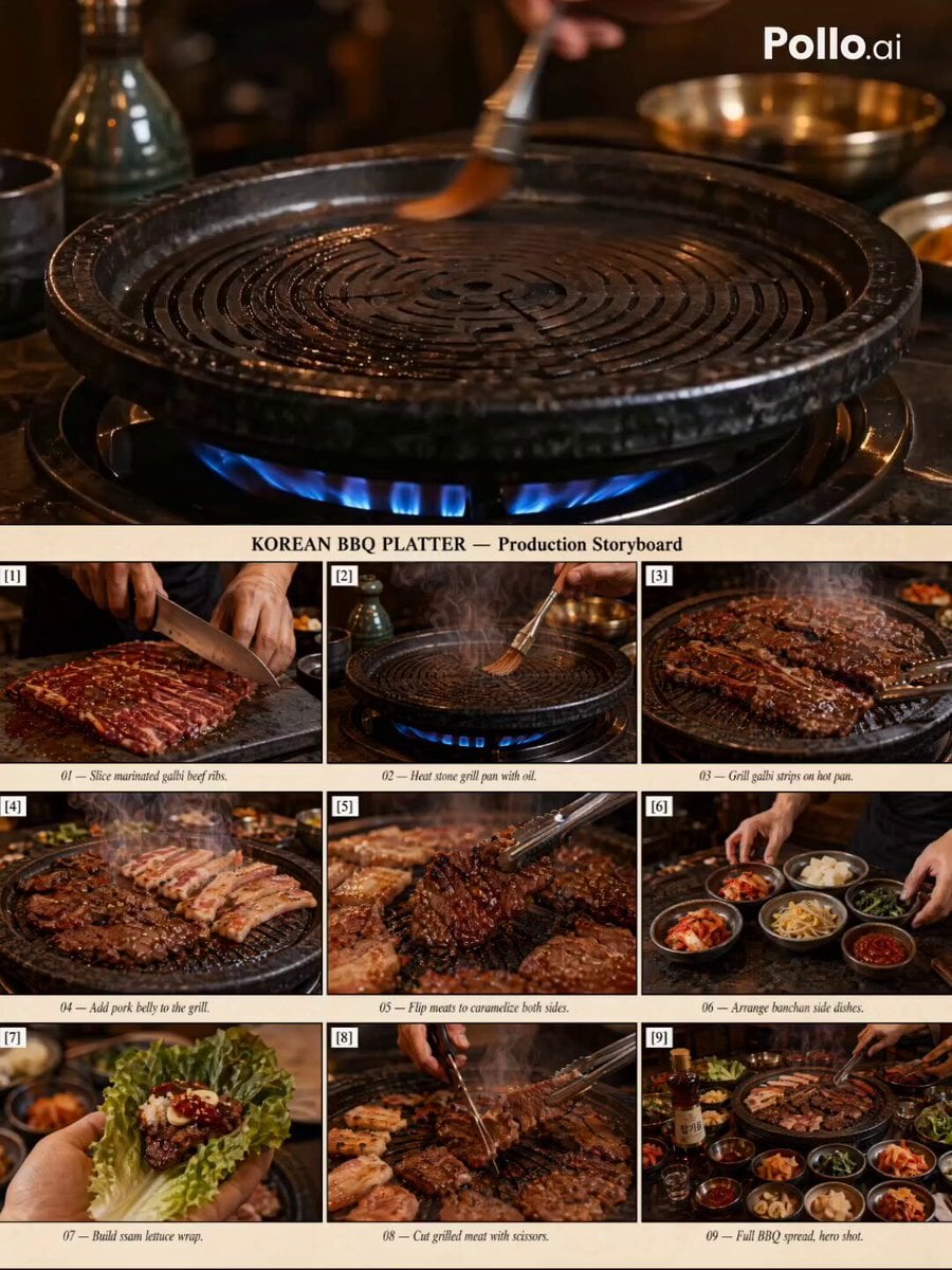 Korean BBQ Cooking Flow