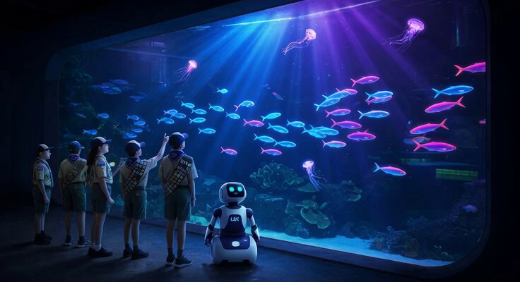 Monterey Bay Aquarium Neon Fish Video