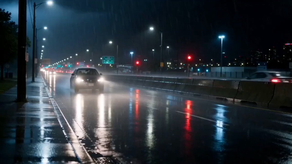Cinematic Rainy Night Drive Home