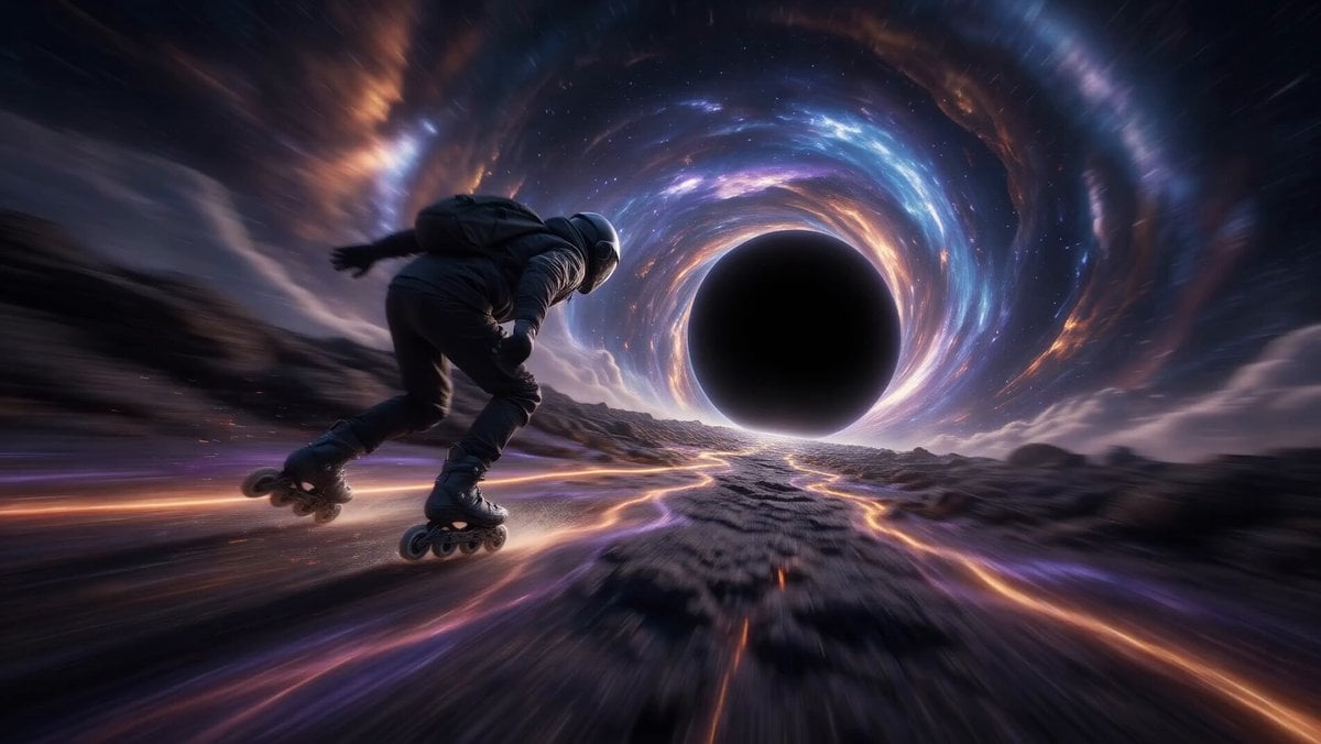 Rollerblading on a Black Hole