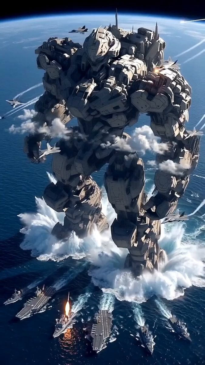 Giant Mecha Naval Battle