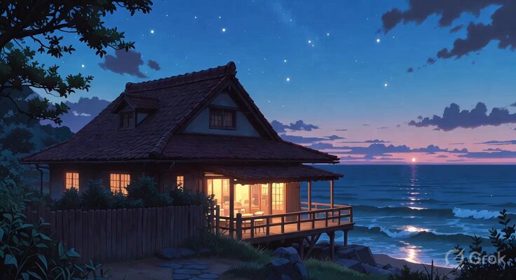 Ghibli Style Seaside Cottage