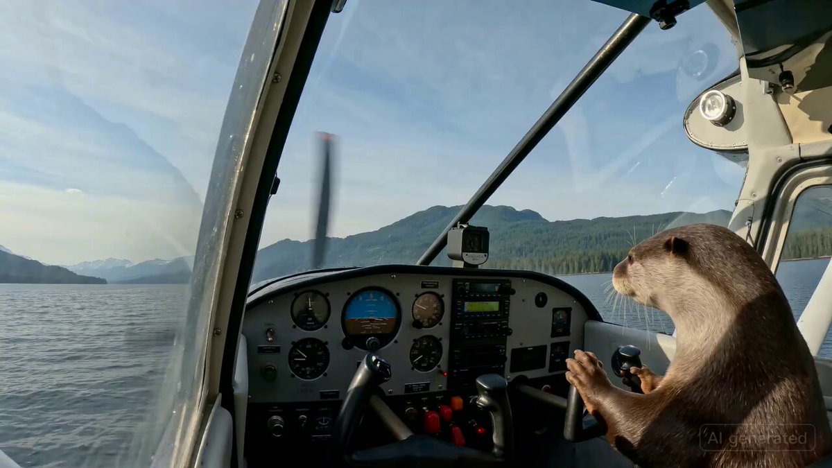 Nature Documentary: Otter Flying an Airplane