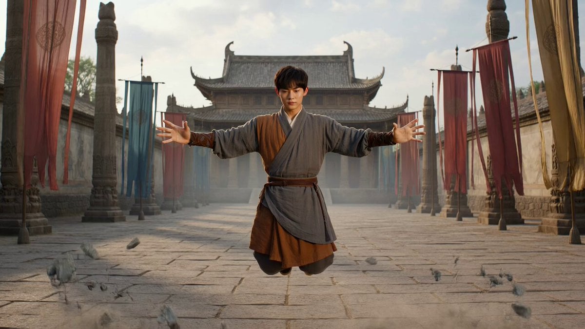 Levitating Warrior Monk Temple Sequence