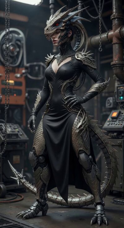 Cyber Dragon Female Warrior Video