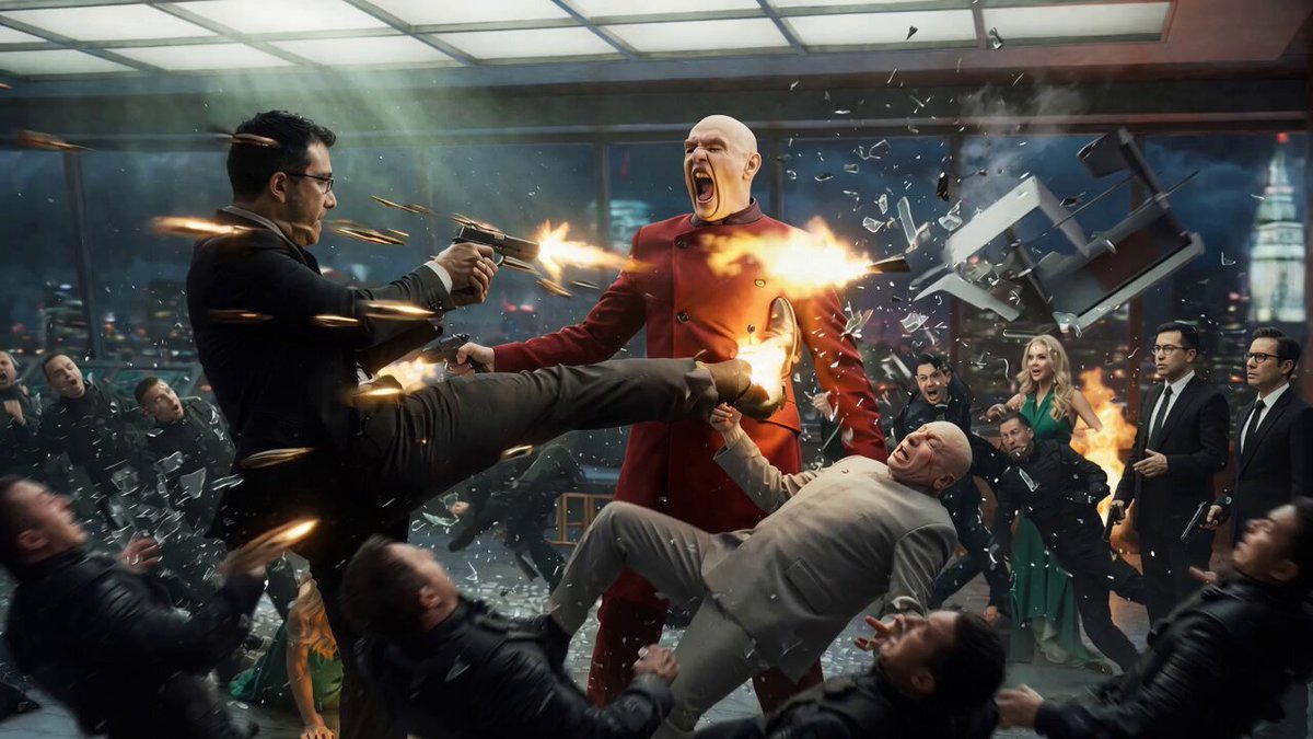 Matrix Style Spy Action Sequence