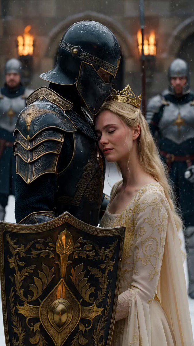 Medieval Knight and Queen Cinematic Close-up