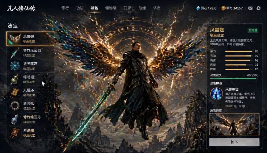 Game UI Skill Selection Animation