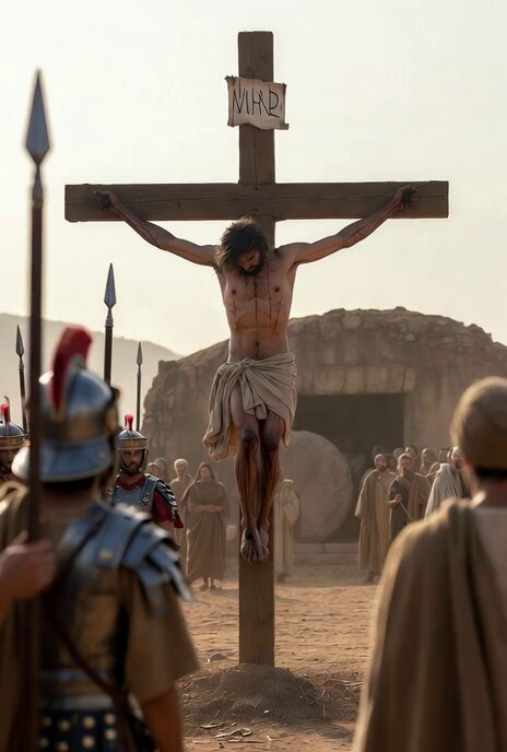Grok Imagine Prompt: Easter demonstration from the crucifixion and resurrection as it happened 2026