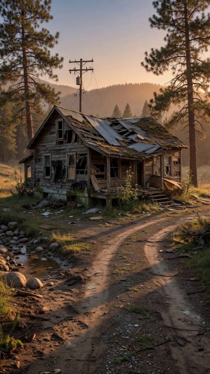Mountain Cabin Scene Lock Prompt