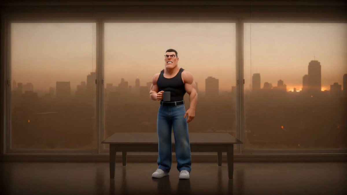 Cinematic CGI Trailer Scene: Smoggy Dawn
