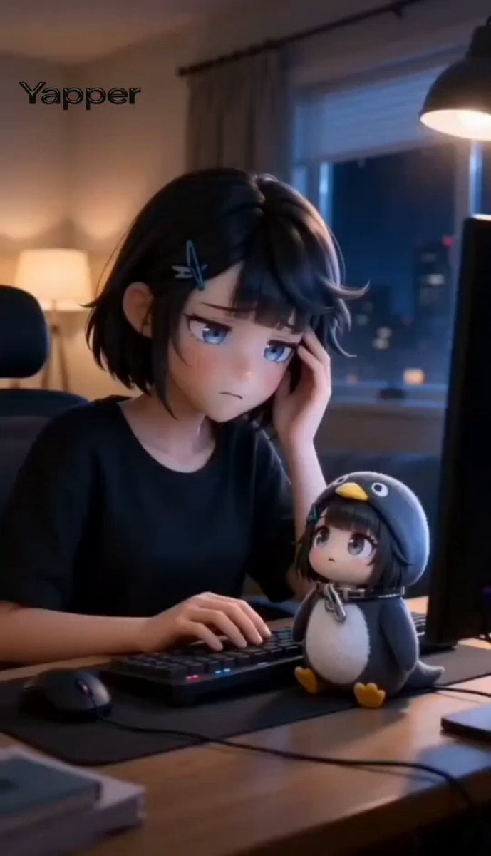 Chibi Moe Anime Penguin Girl