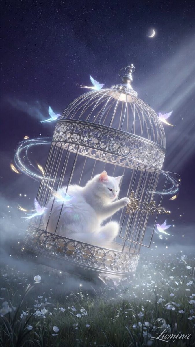 Luminous Cat and Birdcage Video