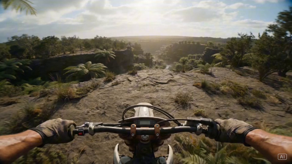 Prehistoric Dirt Bike POV: Racing Against Dinosaurs