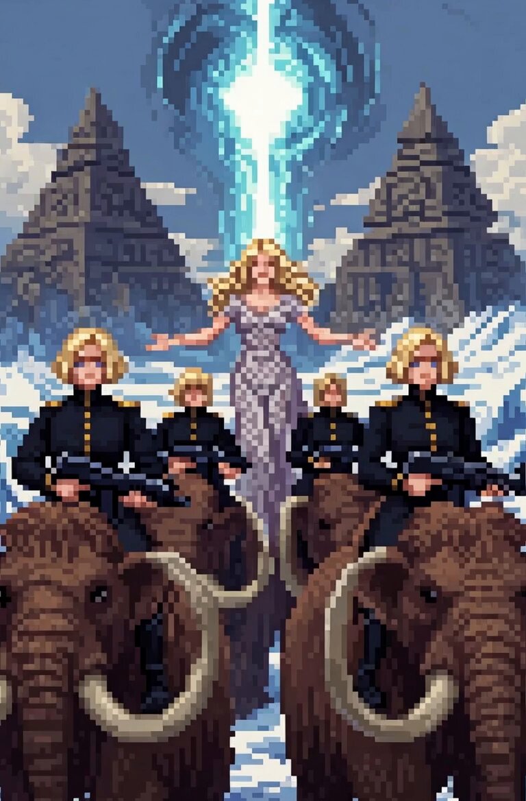 Relaxing 8-Bit Pixel Art Nordic Scene