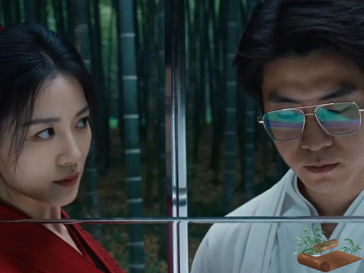 Cinematic Wuxia Duel in a Bamboo Forest