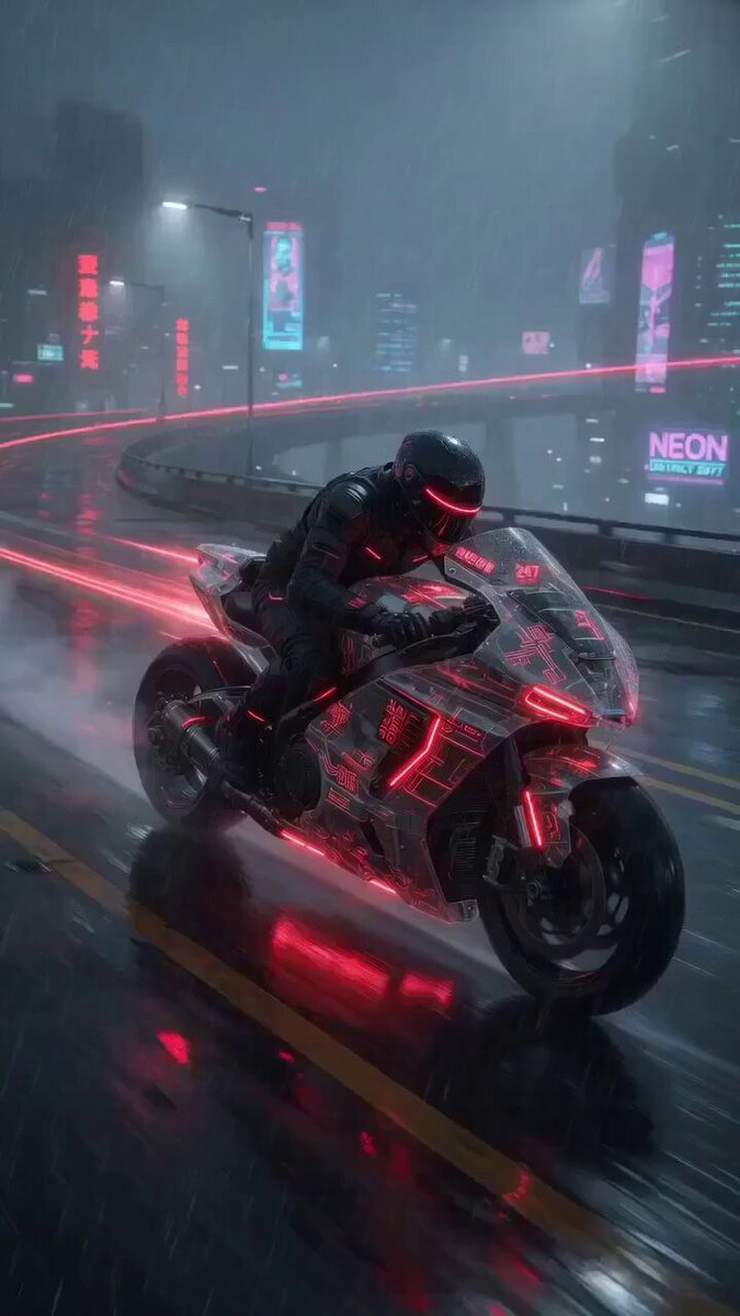 Fast Motorcycle Laser Speed Burst