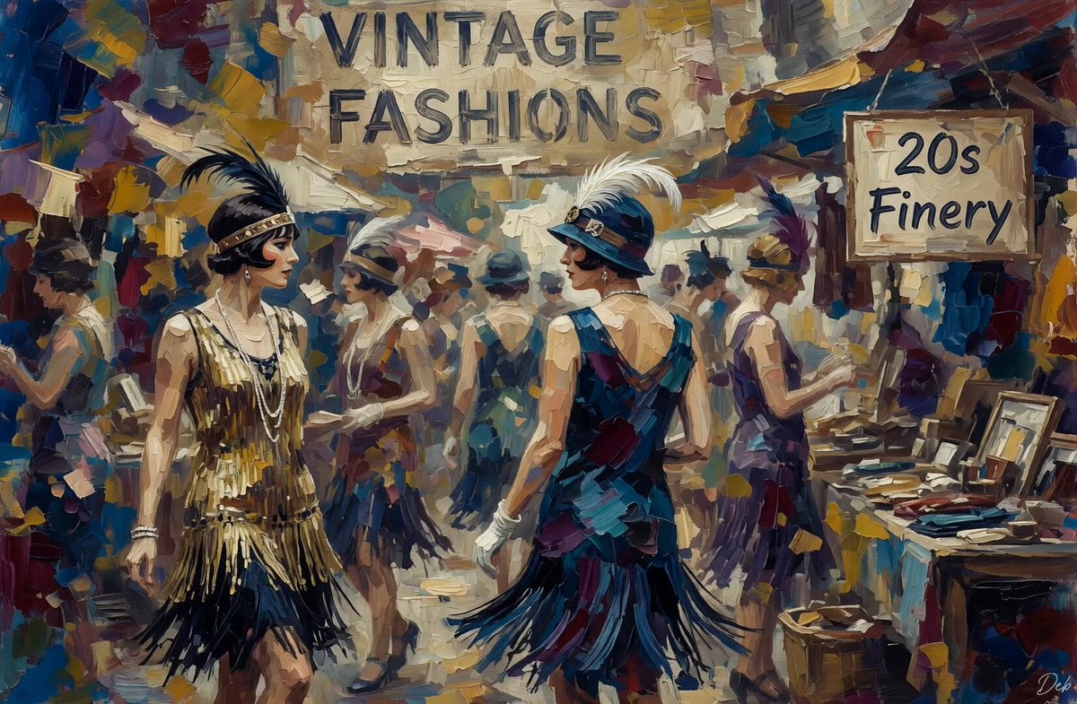 Vintage Abstract Flappers Market
