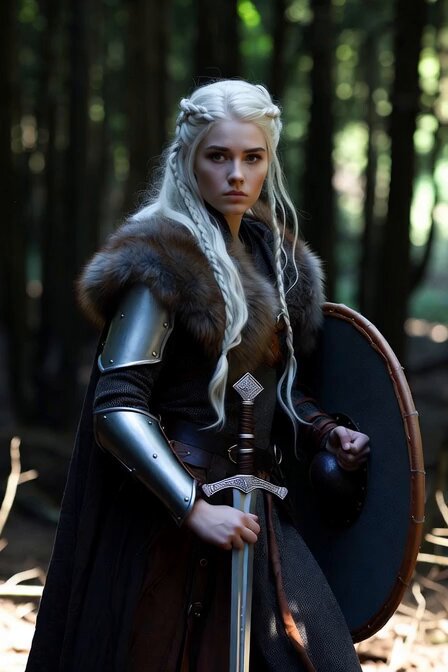Viking Shield Maiden Forest Entrance