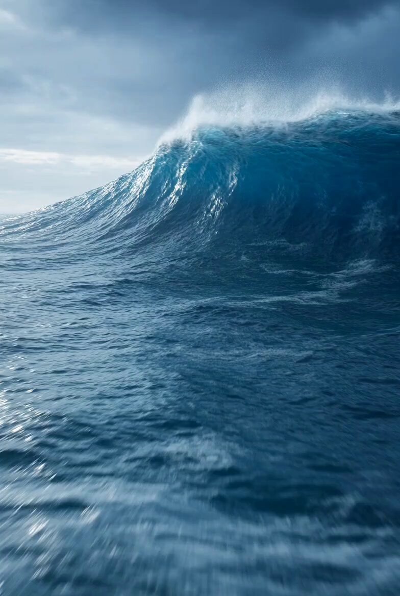 Water Elemental rising from waves