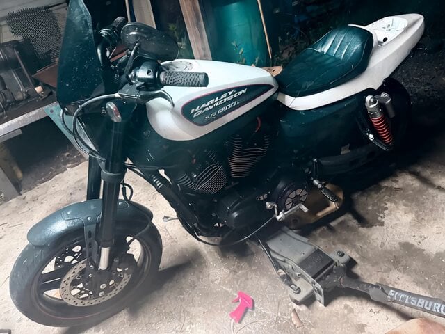 Motorcycle Wheelie with Tailpipe Flames