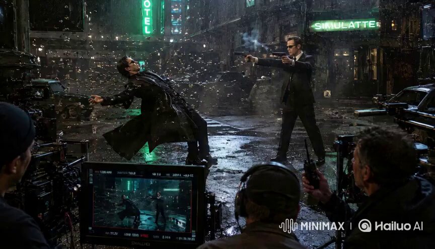 Matrix Style Fire vs Shadow Duel BTS