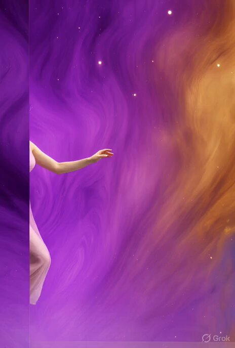 Dancing Woman with Purple Bird