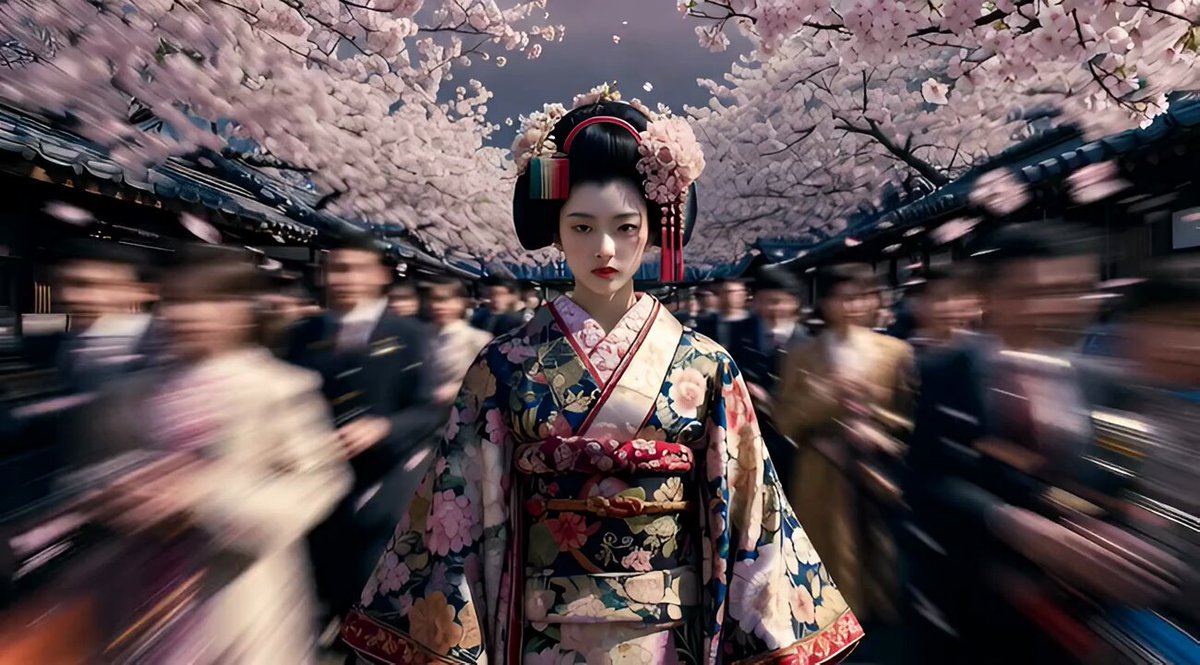 Avant-garde Floral Geisha Couture