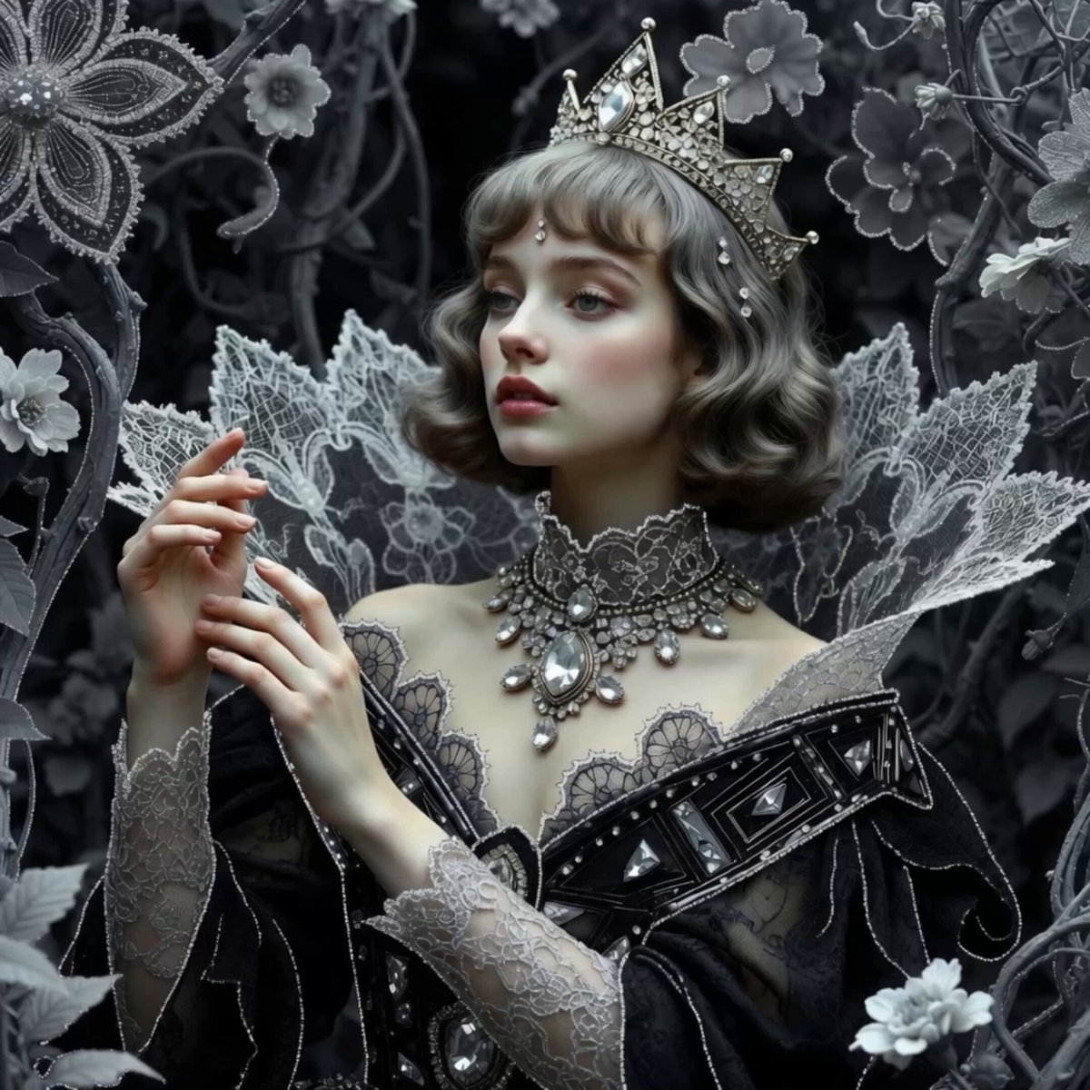 Silver Lace Queen in Silent Garden