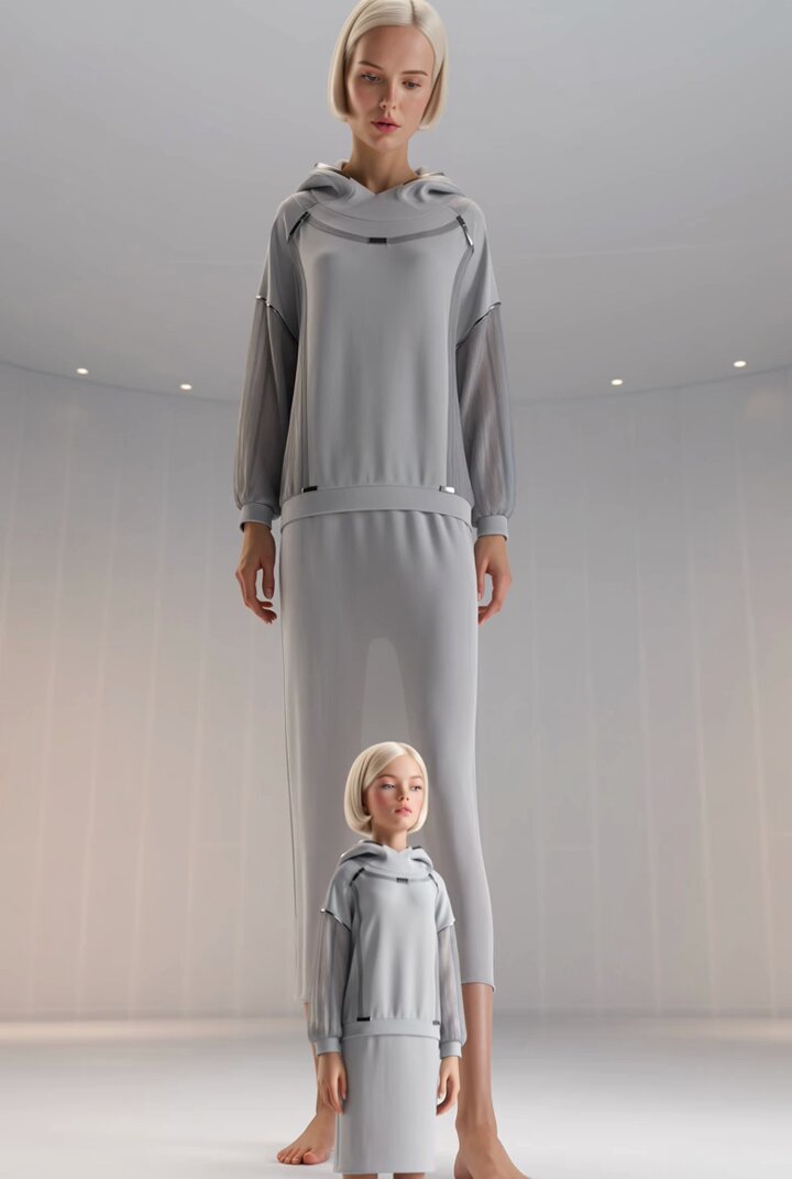 Surreal Giant Woman Fashion Editorial Prompt