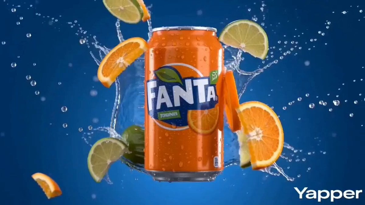 Vibrant Orange Soda Commercial Shot