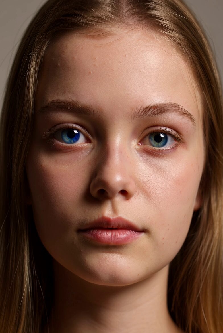 Hyper-Realistic Heterochromia Portrait