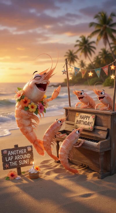 Musical Shrimp Birthday Party