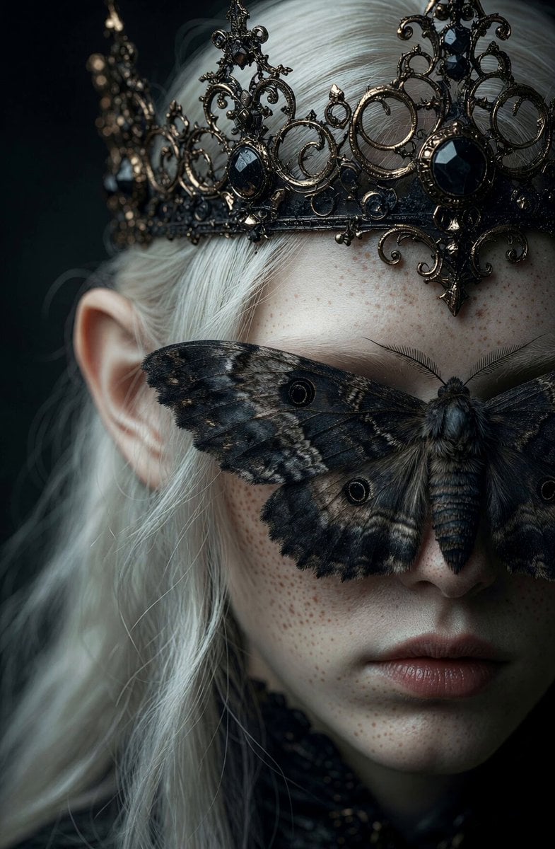 Gothic Elf Moth Portrait