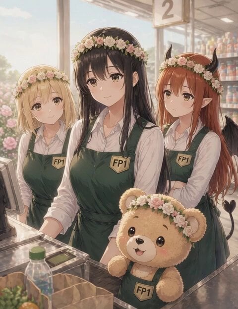 Anime Supermarket Checkout Video Prompt