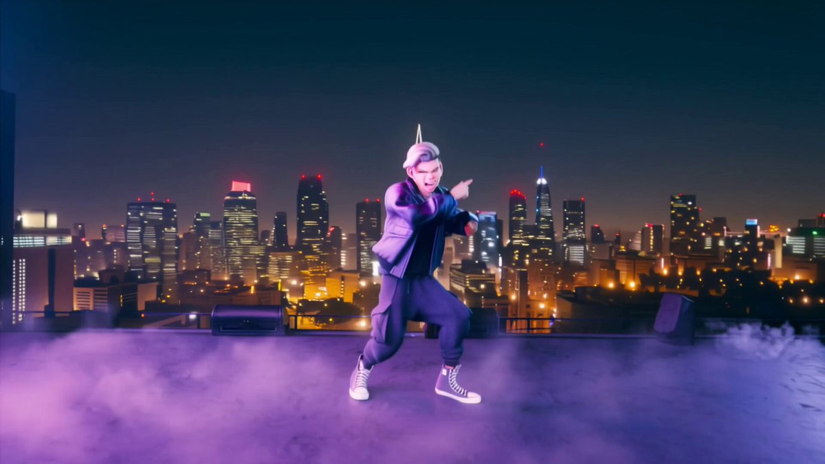 K-Hip Hop Performance on Neon Rooftop Stage