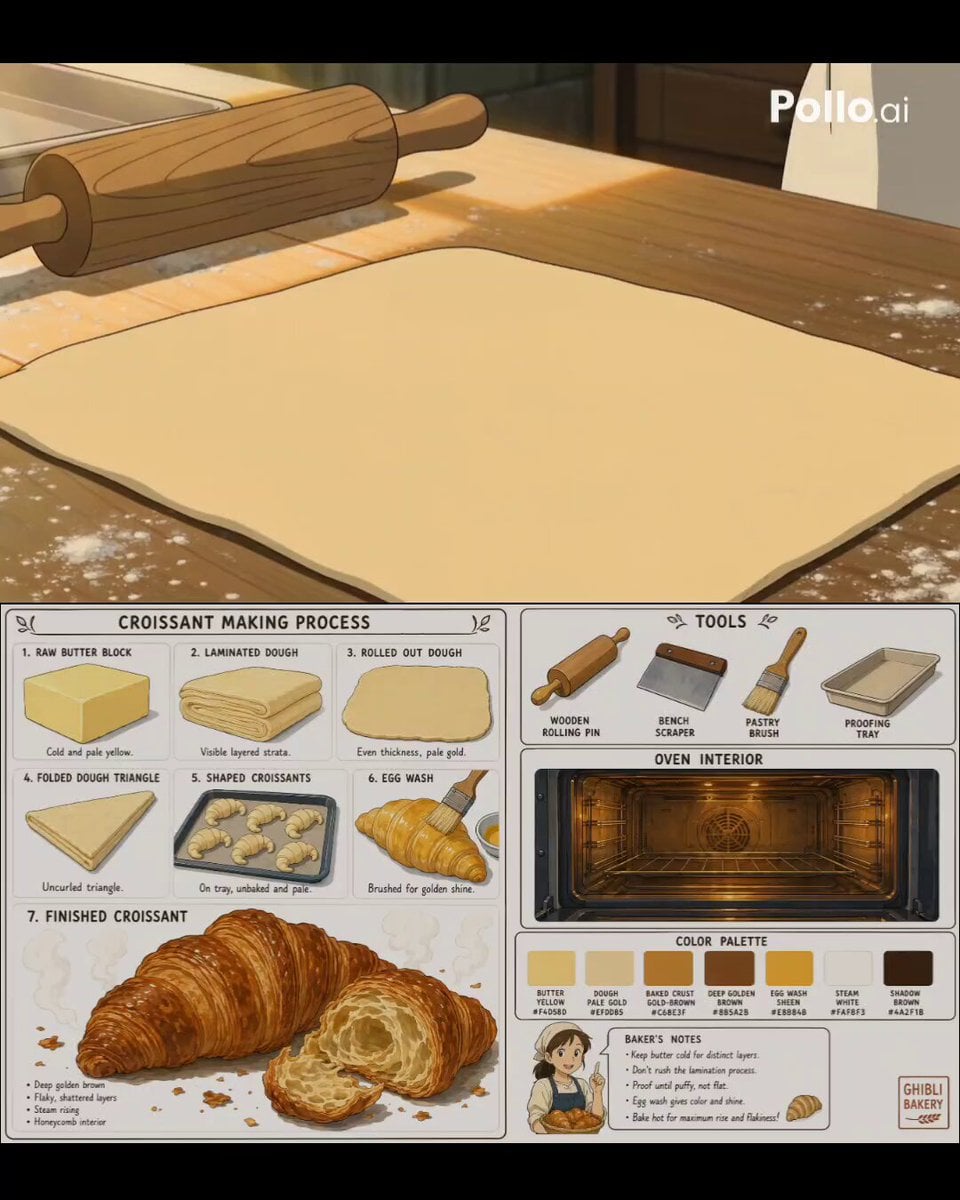 Studio Ghibli Style Croissant Bakery