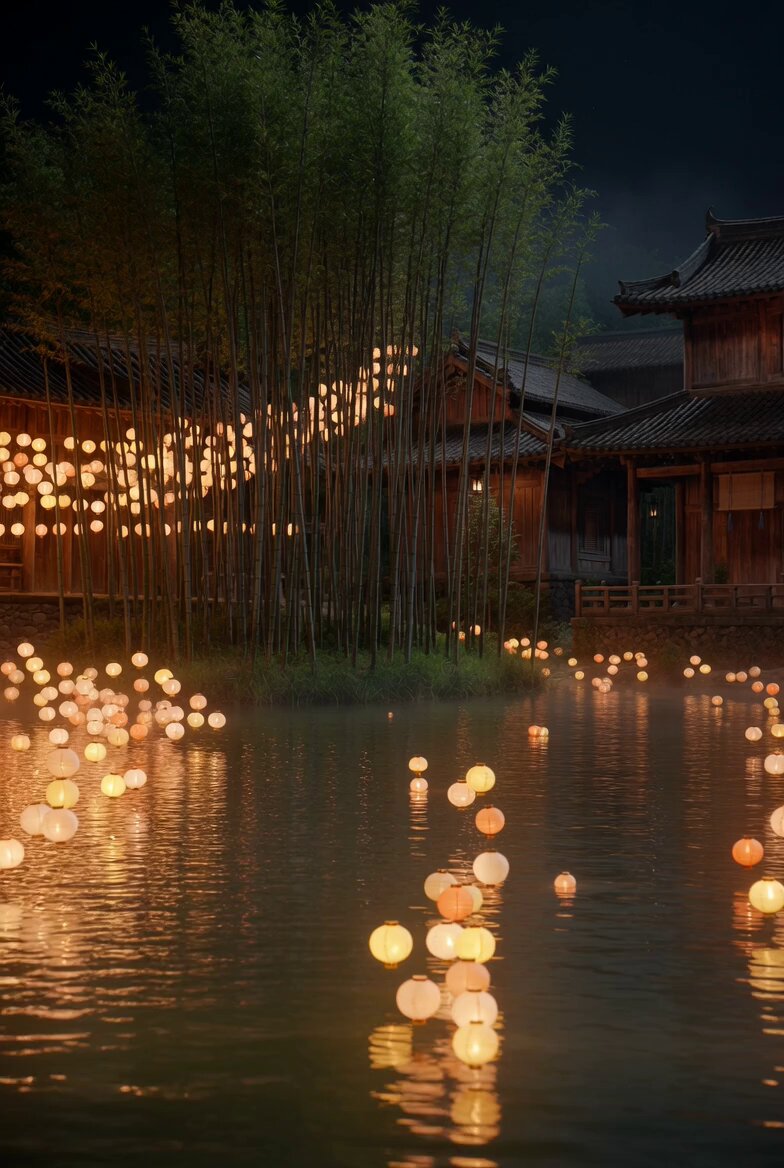 Floating Lights and Lantern Glow Video