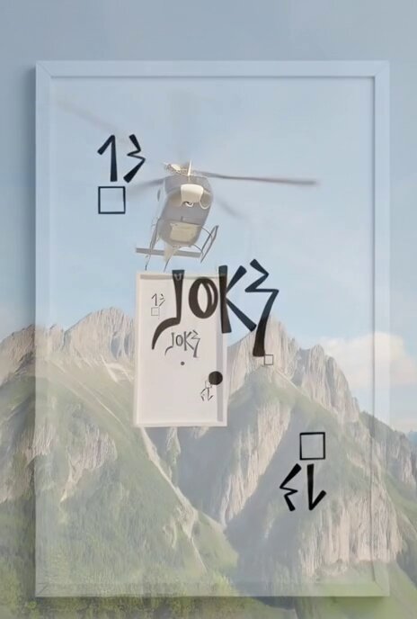 Video Generation Prompt: Helicopter Transporting a Large Image