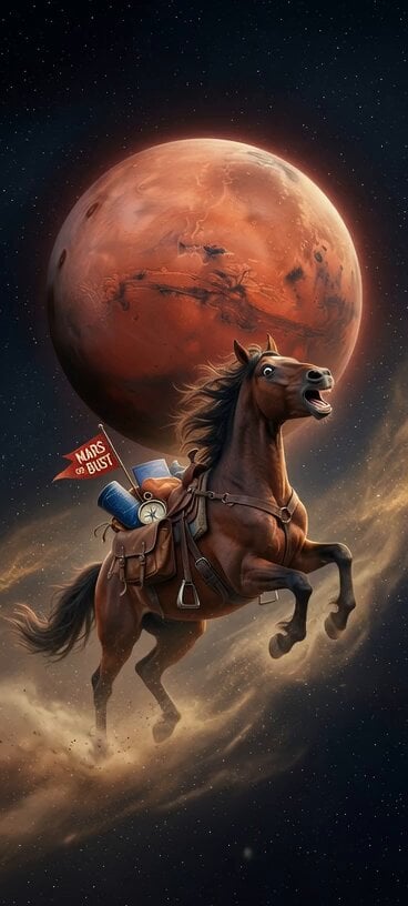 Excited Horse Heading to Mars