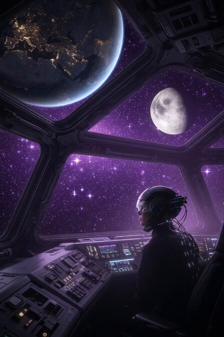 Cinematic Space Panorama Pan