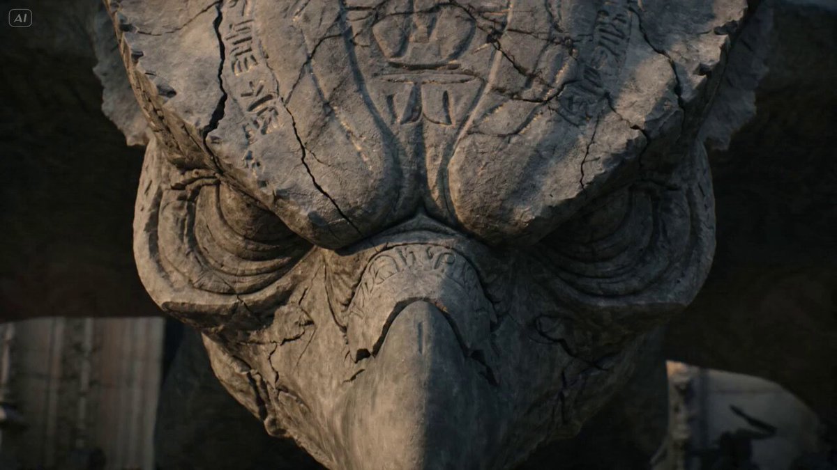 Colossal Stone Gargoyle Awakening
