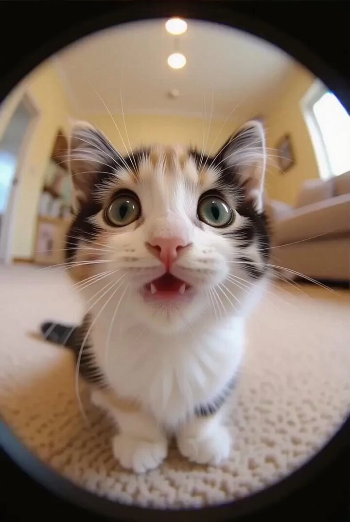 Excited cat movements video prompt