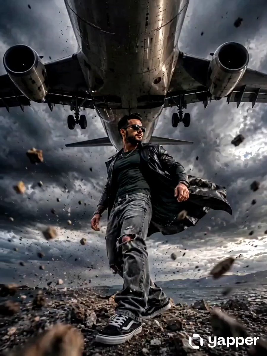 Action Movie Airplane Flyover