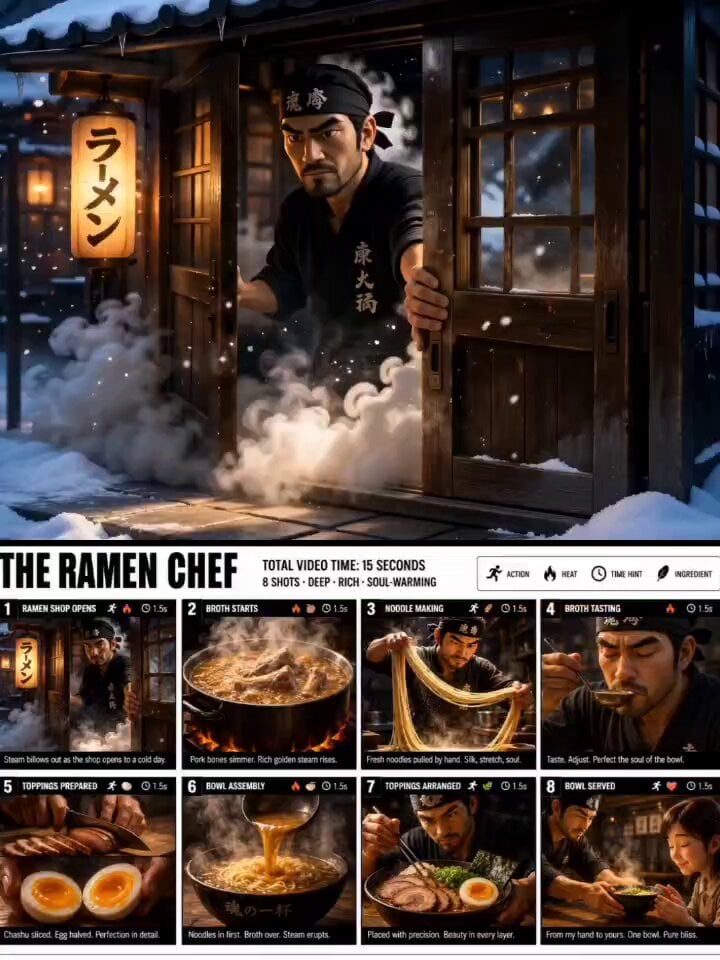Animated Ramen Chef Sequence