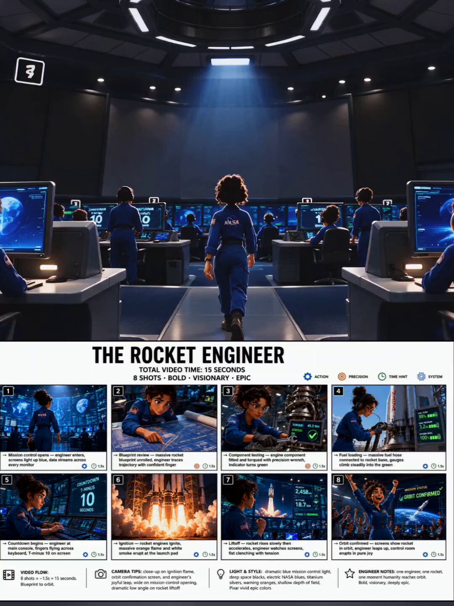 Animated Rocket Launch Storyboard