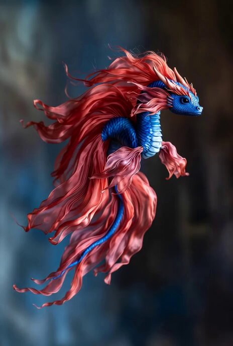 Silk Dragon Inspired by a Beta Fish