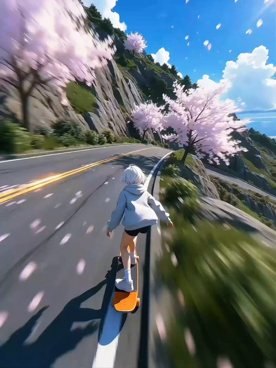 Seedance 2.0 Video Prompt: High-Speed Skateboard Chase