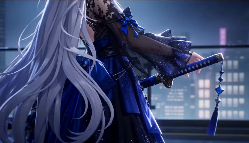 Gothic Anime Sword Slash
