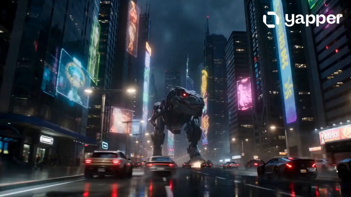Robotic Dinosaur Cyberpunk Attack